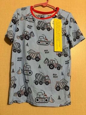 Kids' Construction Truck Short Sleeve + Shorts Bamboo Set